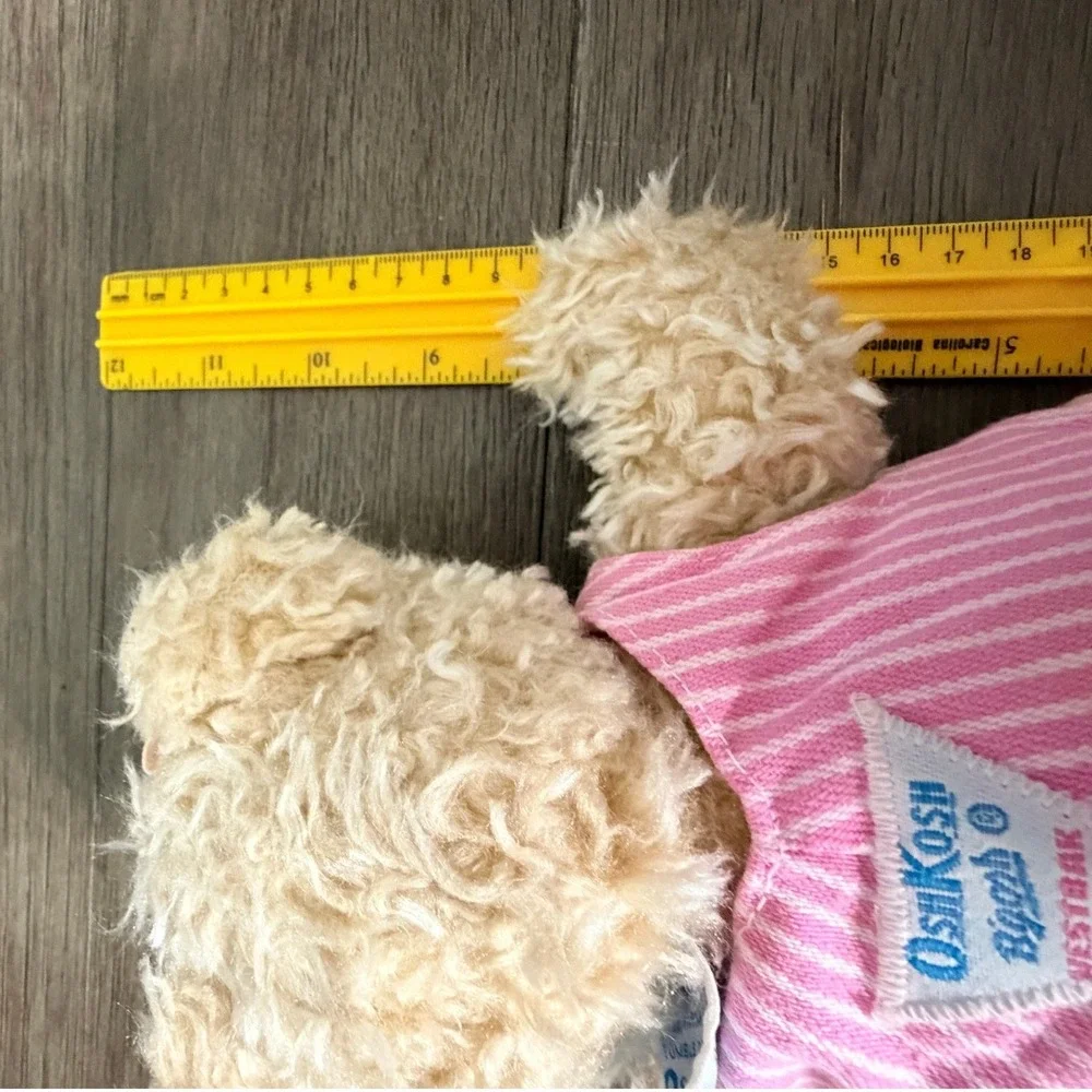 Vintage Eden Osh Kosh B'Gosh Plush‎ Bear with Pink Striped Overalls